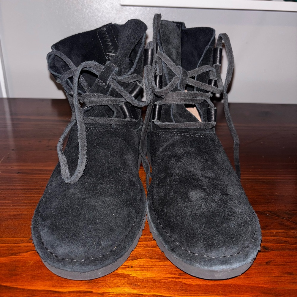 UGG Black Lace-Up Boots
